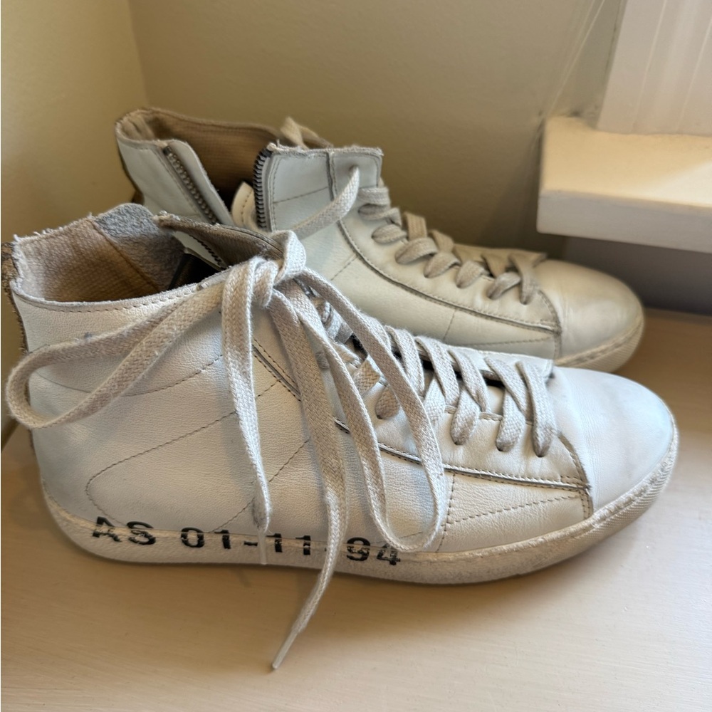 All Saints White Minimalist Sneakers